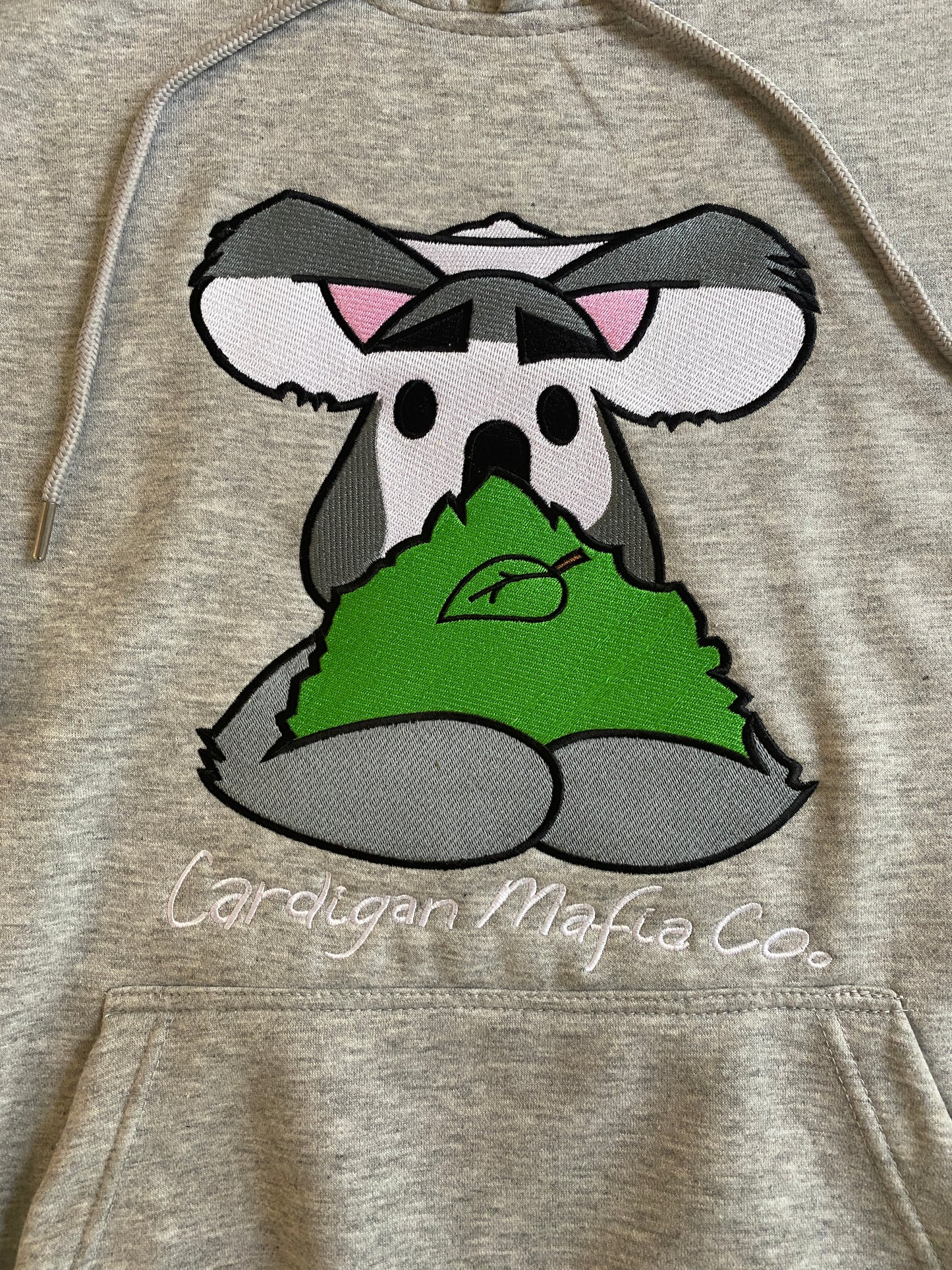 "Desi" (koala) Logo Short Sleeve Hoodie (Gray)